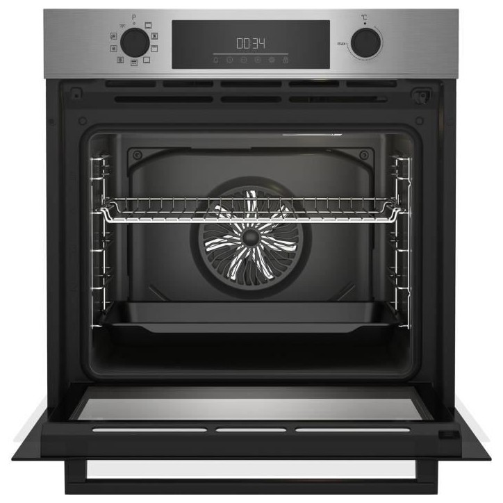 Four encastrable Pyrolyse Chaleur pulsée BEKO BBIM11300XMP Inox - Porte froide - 72L - Classe A+ Four encastrable Pyrolyse Chaleur pulsée BEKO BBIM11300XMP Inox - Porte froide - 72L - Classe A+