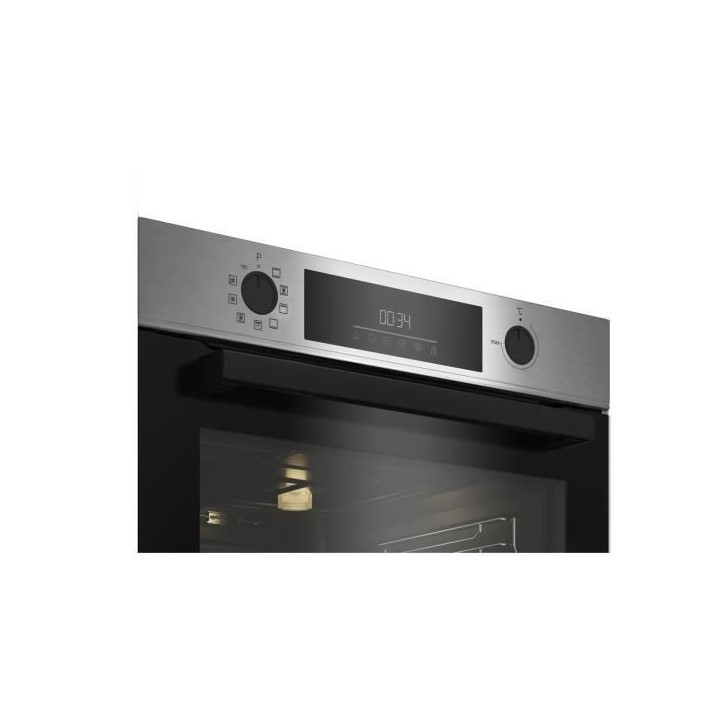 Four encastrable Pyrolyse Chaleur pulsée BEKO BBIM11300XMP Inox - Porte froide - 72L - Classe A+ Four encastrable Pyrolyse Chaleur pulsée BEKO BBIM11300XMP Inox - Porte froide - 72L - Classe A+