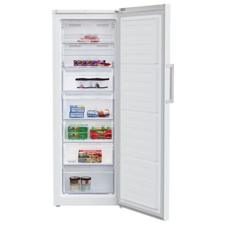Congélateur armoire - BEKO série b100 - RFNE290L41WN - Classe E - 256 L - 5 tiroirs - 59,5 x 70 x 171,4 cm - Blanc Congélateur armoire - BEKO série b100 - RFNE290L41WN - Classe E - 256 L - 5 tiroirs - 59,5 x 70 x 171,4 cm - Blanc