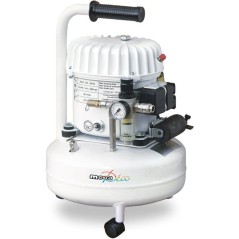 Compresseur - Horizontal - Mecafer - Silencieux - 9 L - Bidon huile 1L