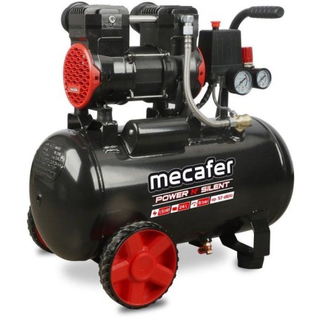 Compresseur - Horizontal - Mecafer - Power Silent - 24 L - 1,5 HP - 17