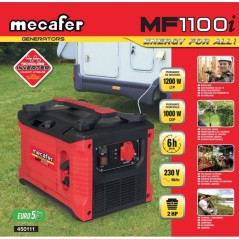 Groupe électrogene essence - Inverter - Mecader - MF1100i 4L 2 HP - 1