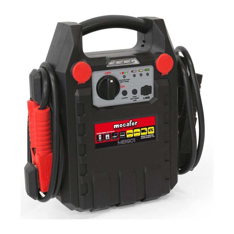 Booster de démarrage - MECAFER - MB 901 - 900A - 12 V - 17 AH - 3 dio