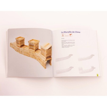 MECABOIS Livre L'ABC des Constructions - Modeles constructions planchettes en bois - Fabriqué en France