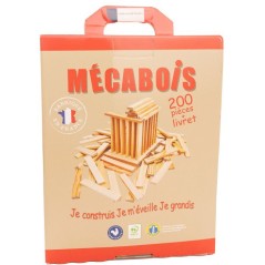 Mécabois - Baril de 200 planchettes en bois - Jeux de constructions -