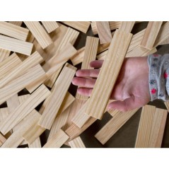 Mécabois - Baril de 200 planchettes en bois - Jeux de constructions -