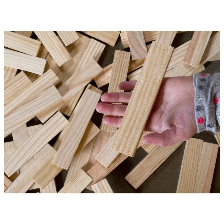 Mécabois - Baril de 200 planchettes en bois - Jeux de constructions - Fabriqué en France Mécabois - Baril de 200 planchettes en bois - Jeux de constructions - Fabriqué en France