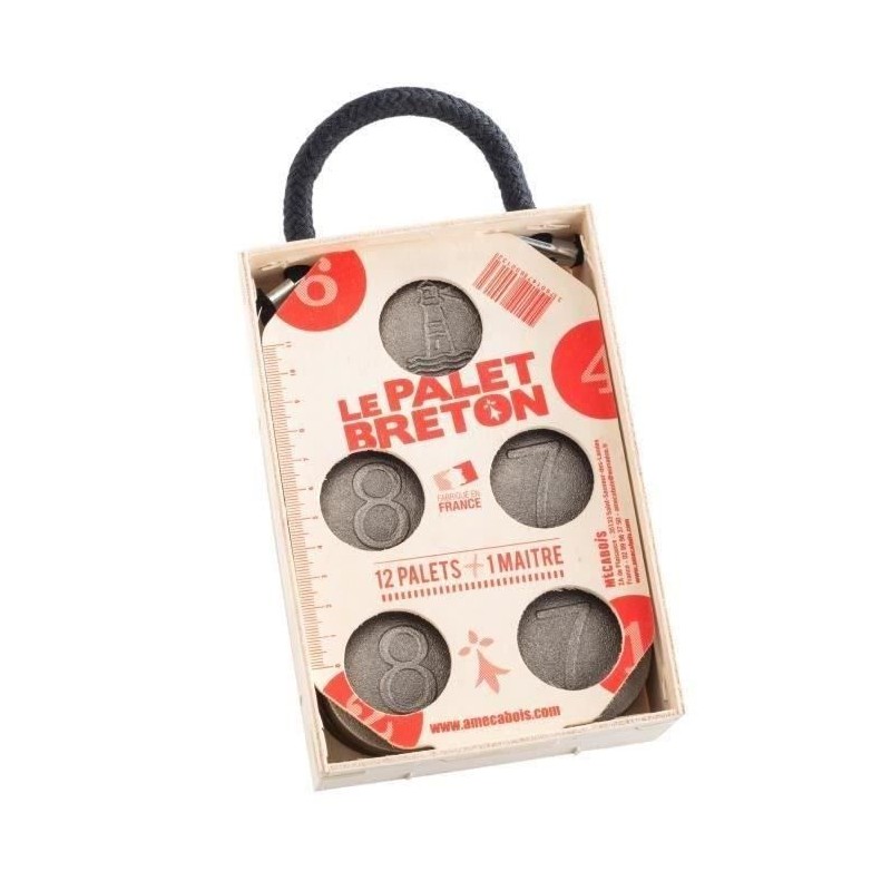 Jeu de palet - MECABOIS - Le palet Breton - 12 palets + 1 maître - Fa