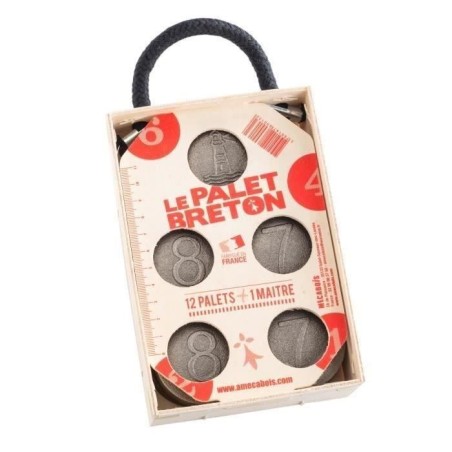 Jeu de palet - MECABOIS - Le palet Breton - 12 palets + 1 maître - Fa