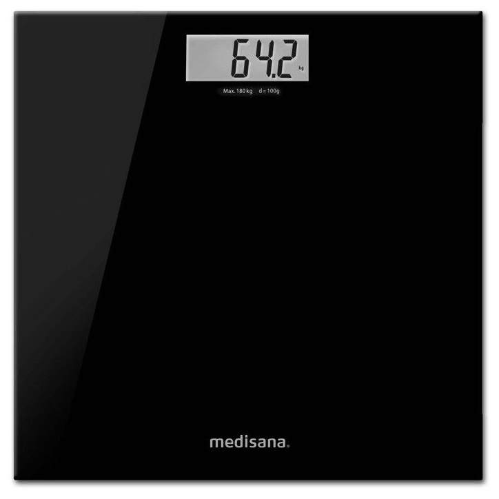 Pese-personne - MEDISANA - PS 402 - 180 kg max - Verre Noir Pese-personne - MEDISANA - PS 402 - 180 kg max - Verre Noir