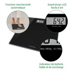 Pese-personne - MEDISANA - PS 402 - 180 kg max - Verre Noir