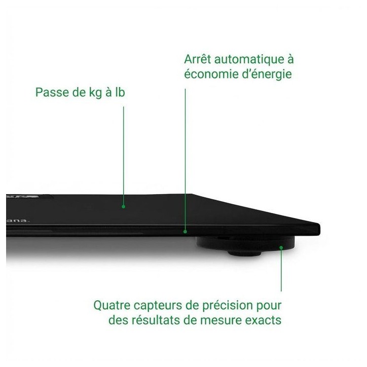 Pese-personne - MEDISANA - PS 402 - 180 kg max - Verre Noir Pese-personne - MEDISANA - PS 402 - 180 kg max - Verre Noir