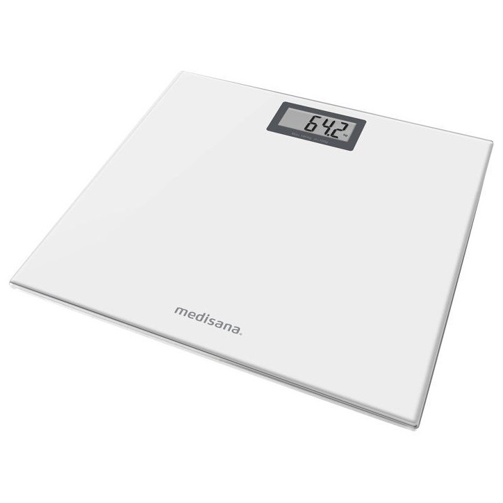 Pese-personne - MEDISANA - PS 404 - 180 kg max - Verre blanc glacier Pese-personne - MEDISANA - PS 404 - 180 kg max - Verre blanc glacier