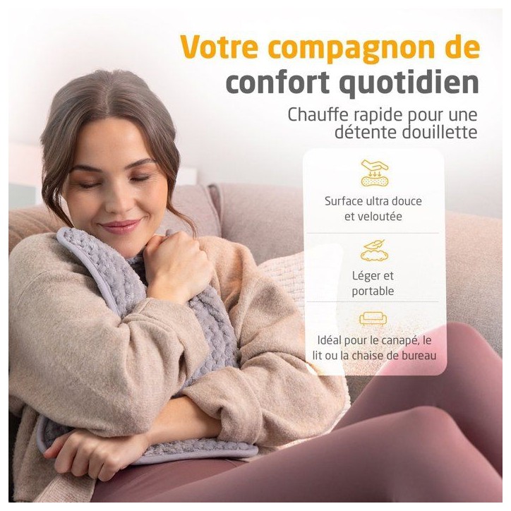 Coussin chauffant ultra doux - MEDISANA - HP 516 - 100 W - 4 réglages - Gris Coussin chauffant ultra doux - MEDISANA - HP 516 - 100 W - 4 réglages - Gris