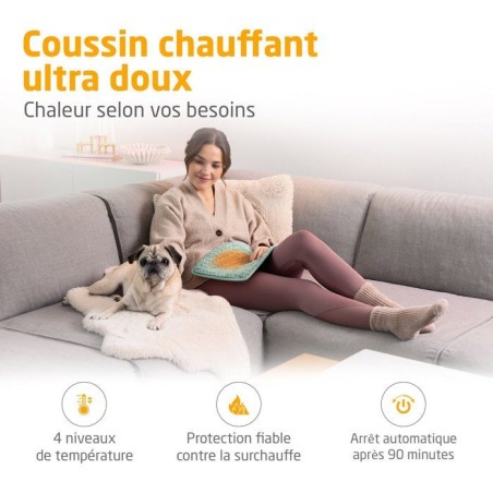 Coussin chauffant ultra doux - MEDISANA - HP 517 - 100 W - 4 réglages - Vert