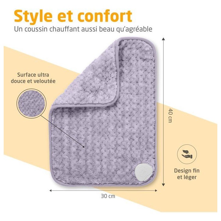 Coussin chauffant ultra doux - MEDISANA - HP 518 - 100 W - 4 réglages - Violet Coussin chauffant ultra doux - MEDISANA - HP 518 - 100 W - 4 réglages - Violet