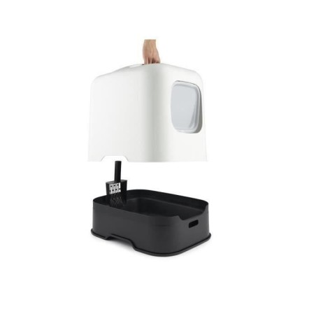 ROTHO - Maison toilette pour chat 51 x 39 x 40 cm - Bac a litiere - Blanc de Gui