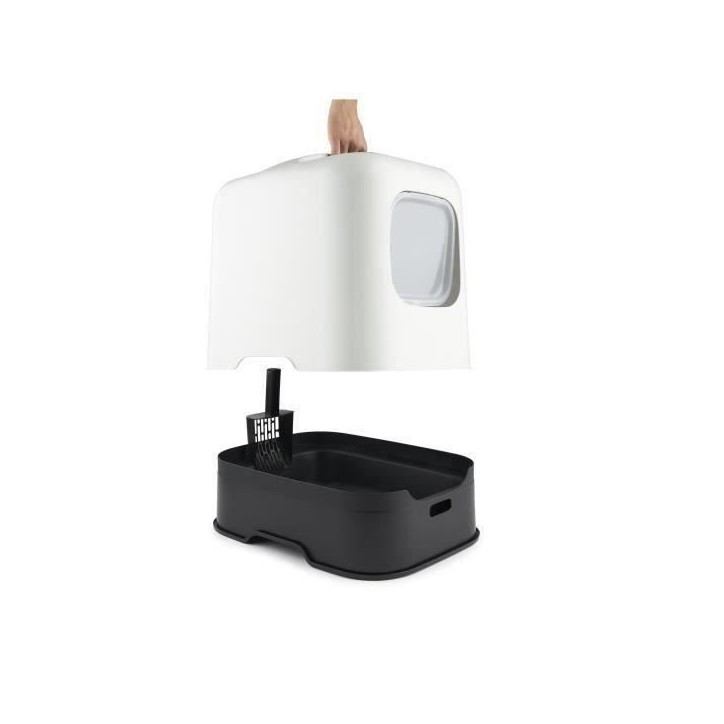 ROTHO - Maison toilette pour chat 51 x 39 x 40 cm - Bac a litiere - Blanc de Gui ROTHO - Maison toilette pour chat 51 x 39 x 40 cm - Bac a litiere - Blanc de Gui