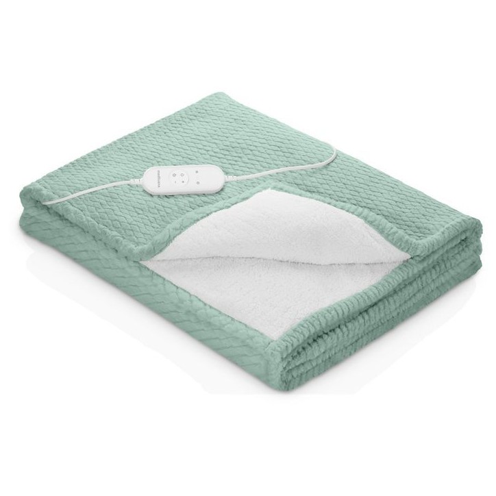 Couverture chauffante reversible - MEDISANA - HB 417 - 120 W - 9 réglages - 180 x 130 cm - Vert Couverture chauffante reversible - MEDISANA - HB 417 - 120 W - 9 réglages - 180 x 130 cm - Vert