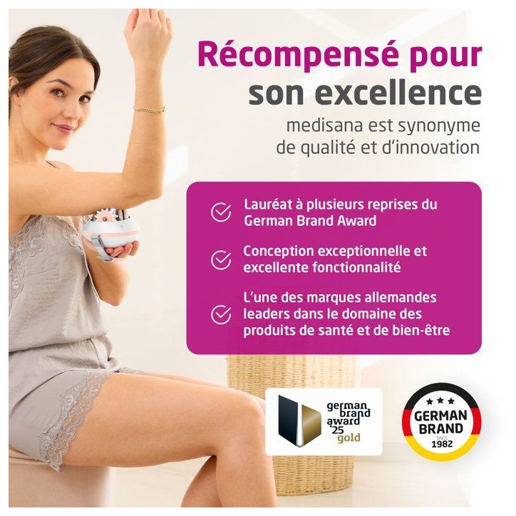Appareil de massage - MEDISANA - AC 860 - Anti-cellulite - 2 intensités - 3 x 2 rouleaux rotatifs amovibles - Blanc / Rose Appareil de massage - MEDISANA - AC 860 - Anti-cellulite - 2 intensités - 3 x 2 rouleaux rotatifs amovibles - Blanc / Rose