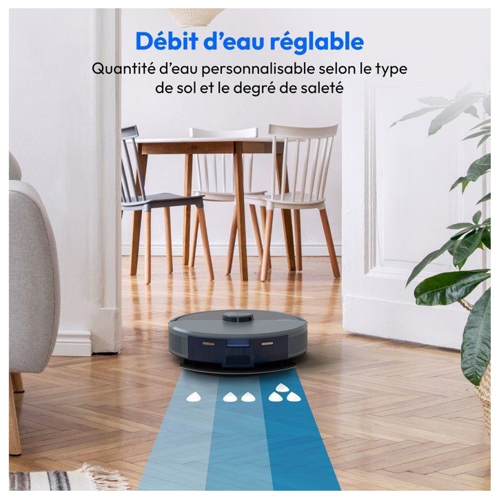 Aspirateur Robot Laveur - MEDION MD100021 X22SW+ - 165 min - 5000 Pa - Navigation Laser - 2,5 L - Gris Aspirateur Robot Laveur - MEDION MD100021 X22SW+ - 165 min - 5000 Pa - Navigation Laser - 2,5 L - Gris