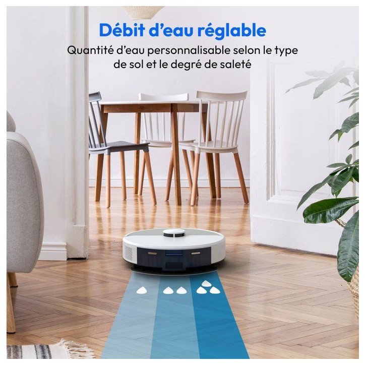 Aspirateur Robot Laveur - MEDION MD100021 X22SW+ - 165 min - 5000 Pa - Navigation Laser - 2,5 L - Blanc Aspirateur Robot Laveur - MEDION MD100021 X22SW+ - 165 min - 5000 Pa - Navigation Laser - 2,5 L - Blanc