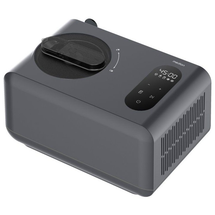 Machine a glaces - MEDION - MD 100087 - 1,5 L - Avec compresseur - Fonctions : glace, yaourt et slushies - 150 W - LED Machine a glaces - MEDION - MD 100087 - 1,5 L - Avec compresseur - Fonctions : glace, yaourt et slushies - 150 W - LED
