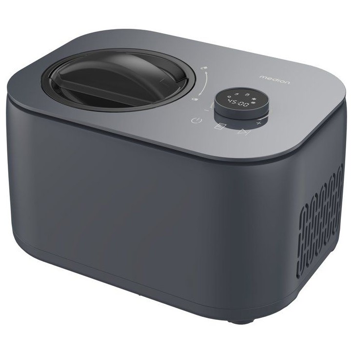 Machine a glaces - MEDION - MD 100116 - 1 L - Avec compresseur - Fonctions : glace, yaourt et slushies - 100 W Machine a glaces - MEDION - MD 100116 - 1 L - Avec compresseur - Fonctions : glace, yaourt et slushies - 100 W