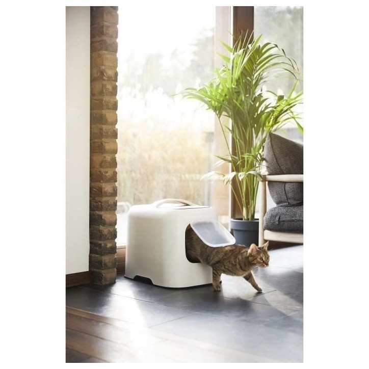ROTHO - Maison toilette pour chat 51 x 39 x 40 cm - Bac a litiere - Blanc de Gui ROTHO - Maison toilette pour chat 51 x 39 x 40 cm - Bac a litiere - Blanc de Gui