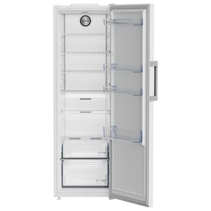 Réfrigérateur monoporte tout utile - BEKO - B1RMLNE444W - Froid ventilé - Classe E - 365 L - 186,5 x 59,7 x 70,9 cm - Blanc Réfrigérateur monoporte tout utile - BEKO - B1RMLNE444W - Froid ventilé - Classe E - 365 L - 186,5 x 59,7 x 70,9 cm - Blanc