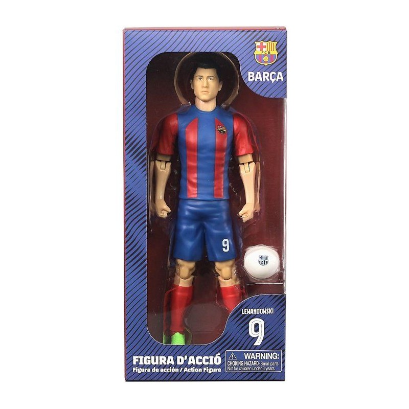 Figurine articulée - FC Barcelona - MEGABLEU - Lewandowski - 20 cm