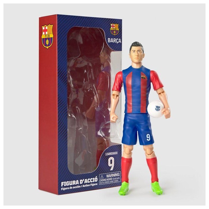 Figurine articulée - FC Barcelona - MEGABLEU - Lewandowski - 20 cm