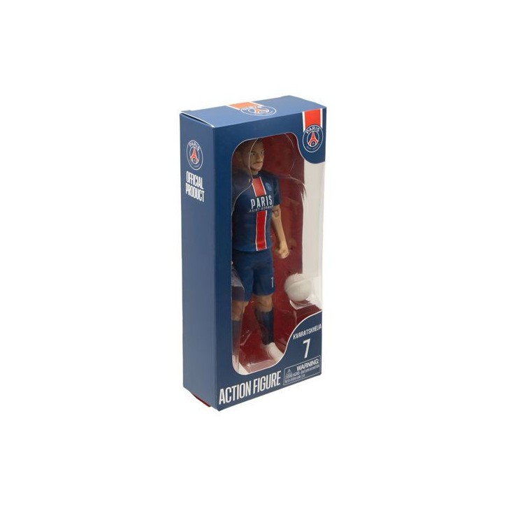 Figurine articulée - PSG - MEGABLEU - Khvicha Kvaratskhelia - 20 cm Figurine articulée - PSG - MEGABLEU - Khvicha Kvaratskhelia - 20 cm