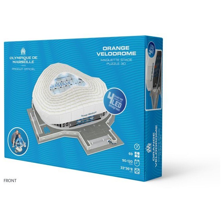Puzzle 3D - MEGABLEU - Stade Olympique de Marseille - 70 pieces - LED - Des 7 ans Puzzle 3D - MEGABLEU - Stade Olympique de Marseille - 70 pieces - LED - Des 7 ans