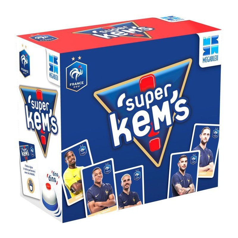 Jeu de cartes SUPER KEMS FFF - MEGABLEU - Equipe de France - 52 cartes