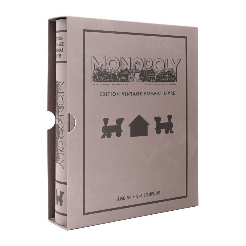 Monopoly édition vintage - Format livre - Jeu de société - MEGABLEU