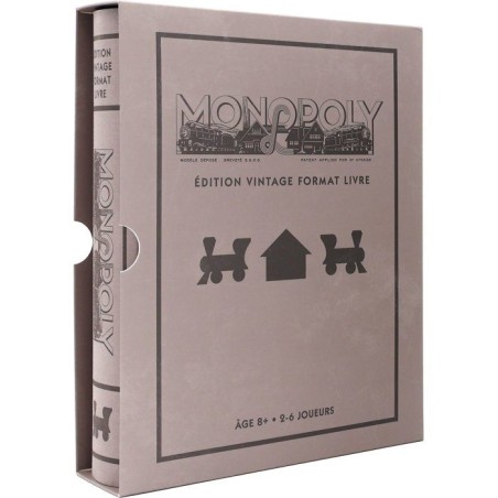 Monopoly édition vintage - Format livre - Jeu de société - MEGABLEU