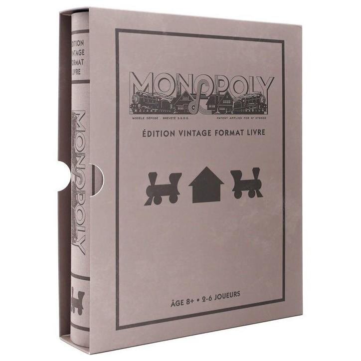 Monopoly édition vintage - Format livre - Jeu de société - MEGABLEU - Des 8 ans