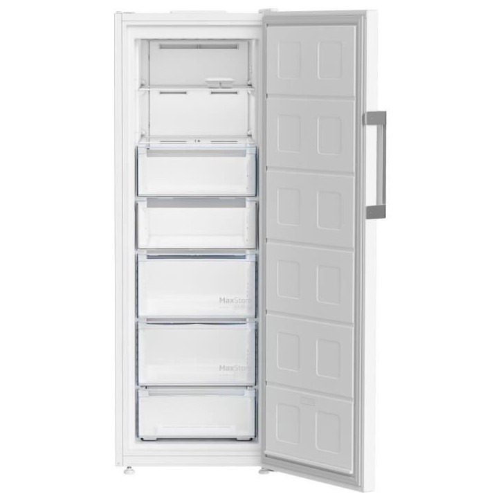 Congélateur armoire pose libre - BEKO - B3RFNE294W - Froid ventilé - E - 260 L - Autonomie : 11 h - 75,4 x 59,7 x 170,5 cm - B Congélateur armoire pose libre - BEKO - B3RFNE294W - Froid ventilé - E - 260 L - Autonomie : 11 h - 75,4 x 59,7 x 170,5 cm - B