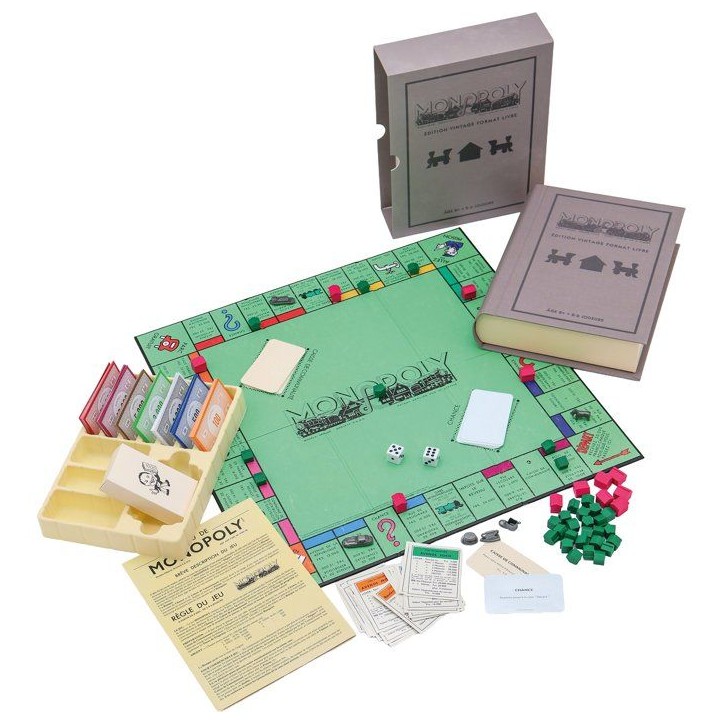 Monopoly édition vintage - Format livre - Jeu de société - MEGABLEU - Des 8 ans