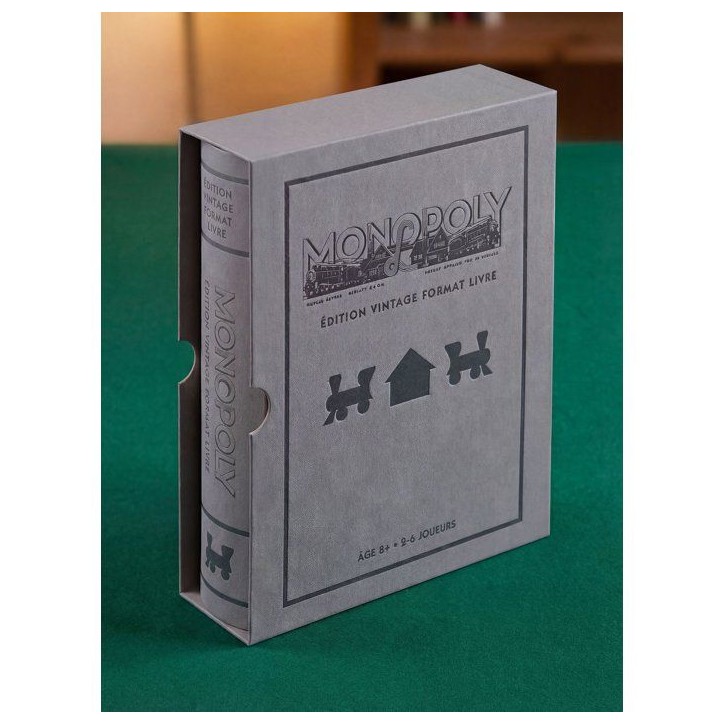 Monopoly édition vintage - Format livre - Jeu de société - MEGABLEU - Des 8 ans