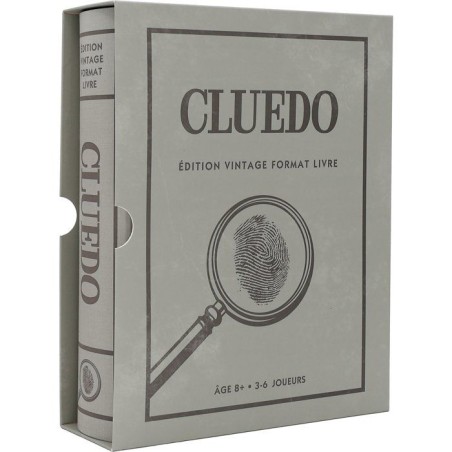 Cluedo édition vintage - Format livre - Jeu de société - MEGABLEU -