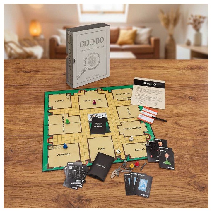 Cluedo édition vintage - Format livre - Jeu de société - MEGABLEU - Des 8 ans Cluedo édition vintage - Format livre - Jeu de société - MEGABLEU - Des 8 ans