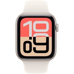 Apple Watch SE 3 GPS - 44mm - Boîtier Starlight Aluminium - Bracelet Starlight Sport Band - S/M