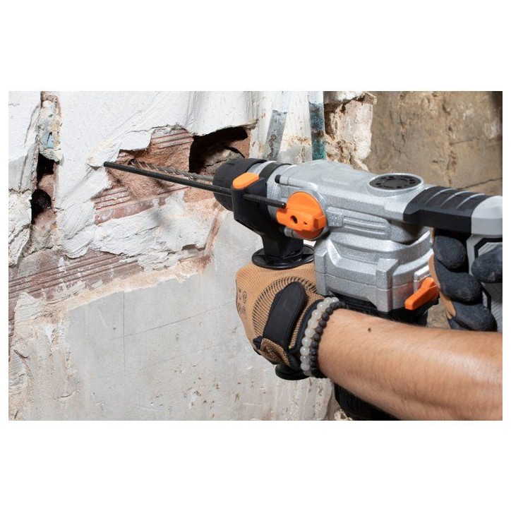 Marteau Perforateur - MEISTER - 1010 W - 230 V - 880 tr/min - Revetement anti-dérapant - Câble 3 m - 1 clé + 1 poignée laté Marteau Perforateur - MEISTER - 1010 W - 230 V - 880 tr/min - Revetement anti-dérapant - Câble 3 m - 1 clé + 1 poignée laté