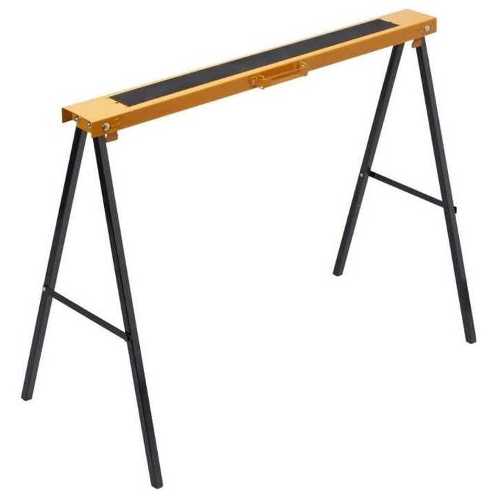 Tréteau pliable - MEISTER - Acier - 100kg de charge - Noir Tréteau pliable - MEISTER - Acier - 100kg de charge - Noir