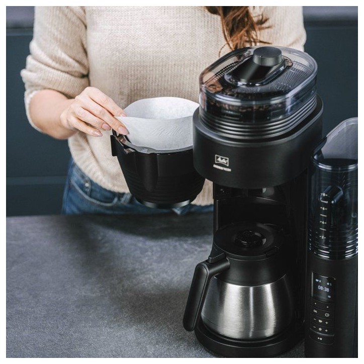 Cafetiere filtre avec moulin intégré - MELITTA - Aromafresh Therm Pro 1030-11 - 8 tasses - 1?080 W - Noir Cafetiere filtre avec moulin intégré - MELITTA - Aromafresh Therm Pro 1030-11 - 8 tasses - 1?080 W - Noir
