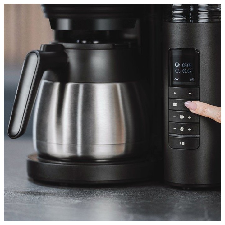 Cafetiere filtre avec moulin intégré - MELITTA - Aromafresh Therm Pro 1030-11 - 8 tasses - 1?080 W - Noir Cafetiere filtre avec moulin intégré - MELITTA - Aromafresh Therm Pro 1030-11 - 8 tasses - 1?080 W - Noir