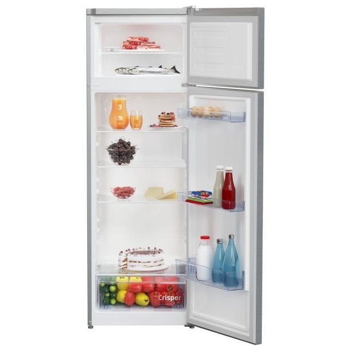 Réfrigérateur pose-libre double porte - BEKO - RDSA280K40SN - Classe E - 250 L - 160,6 x 54 x 57,4 cm - Gris Acier Réfrigérateur pose-libre double porte - BEKO - RDSA280K40SN - Classe E - 250 L - 160,6 x 54 x 57,4 cm - Gris Acier