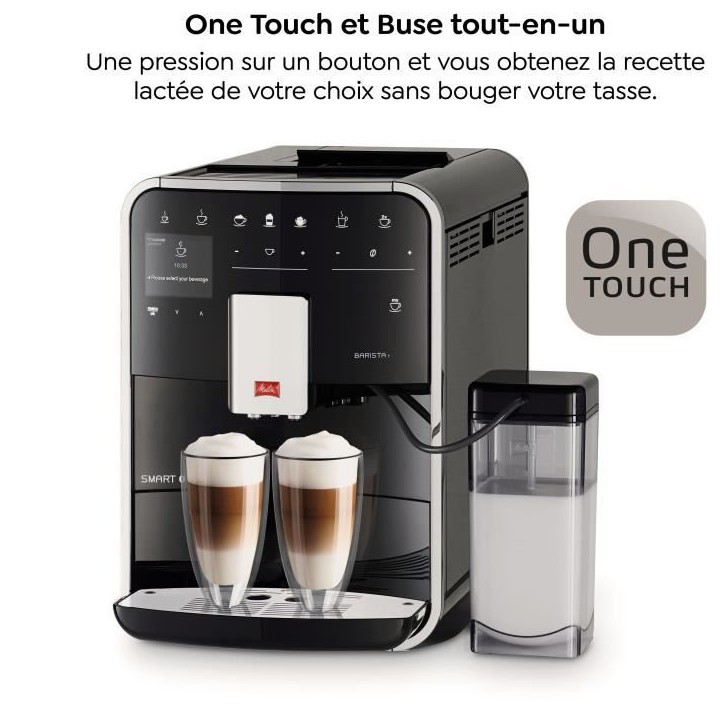 Machine a café automatique - MELITTA - Barista T Smart F830-102 - Noir Machine a café automatique - MELITTA - Barista T Smart F830-102 - Noir